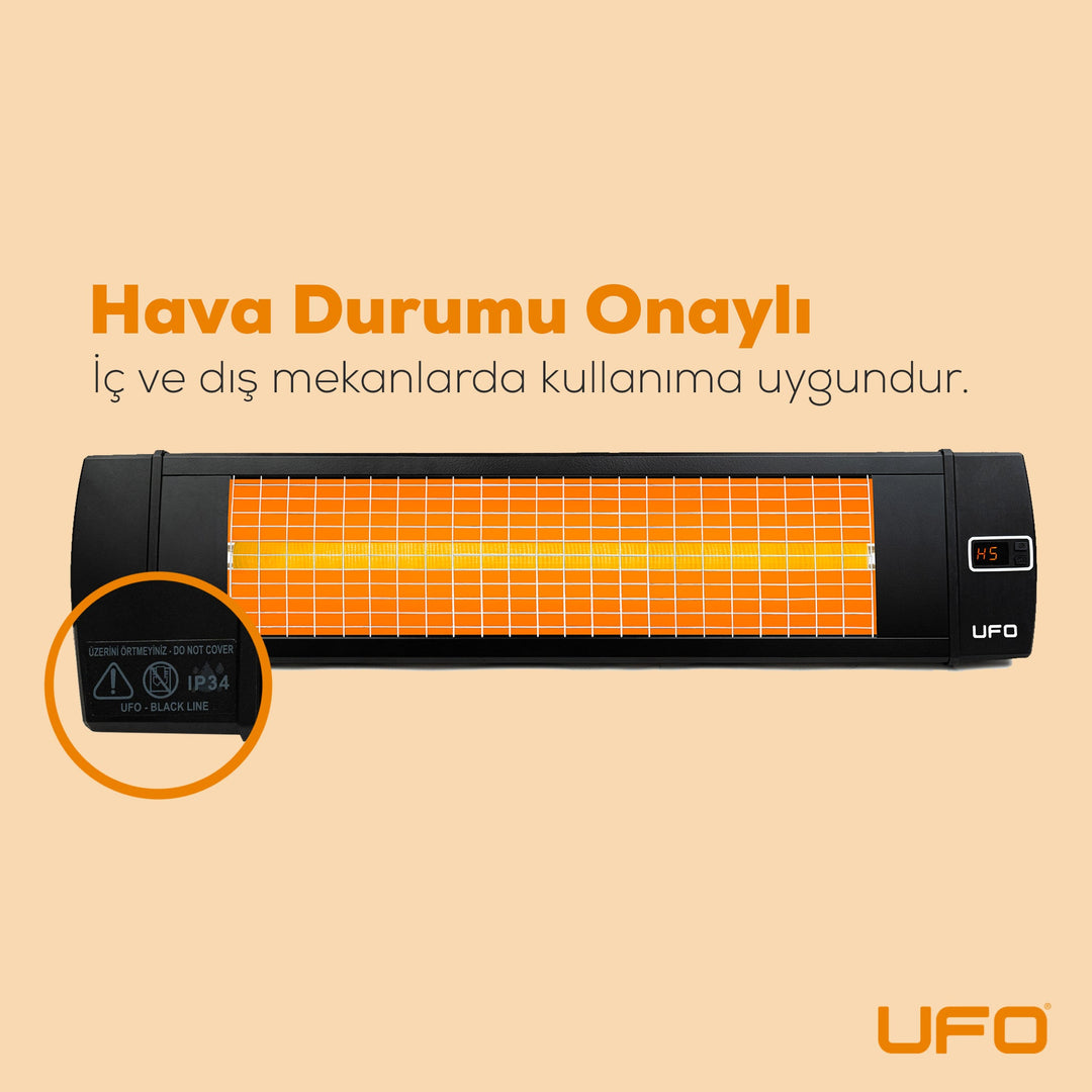 UFO Black Line 2000 W Uzaktan Kumandalı - Dikey ve Yatay IsıtıcıYesa Home