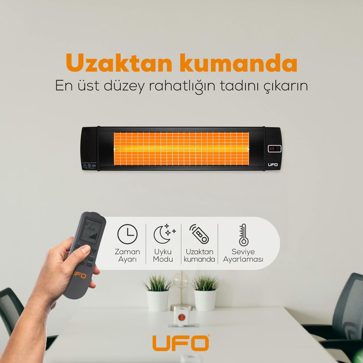 UFO Black Line 2000 W Uzaktan Kumandalı - Dikey ve Yatay IsıtıcıYesa Home