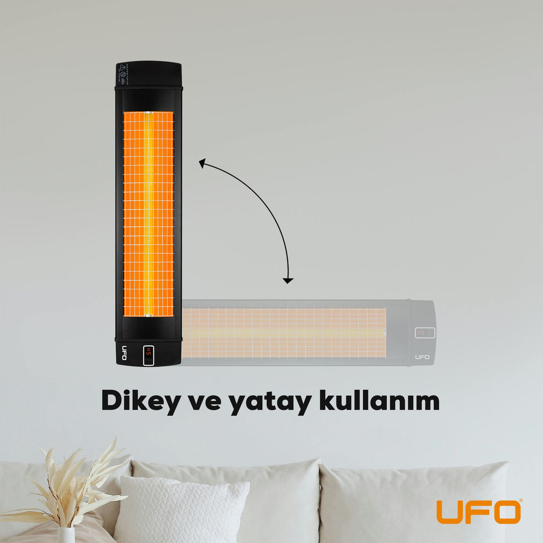 UFO Black Line 2000 W Uzaktan Kumandalı - Dikey ve Yatay IsıtıcıYesa Home