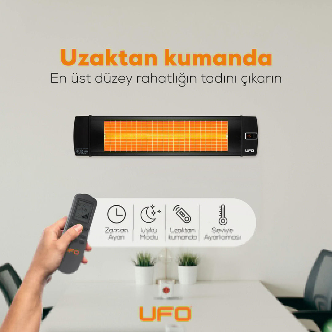 UFO Black Line 2400 W Uzaktan Kumandalı - Dikey ve Yatay IsıtıcıYesa Home