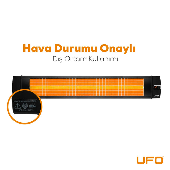 UFO Black Line 3000 W Uzaktan Kumandalı IsıtıcıYesa Home