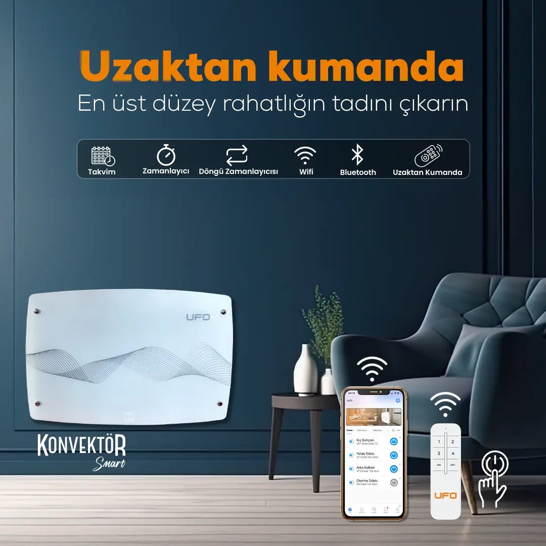 UFO Hibrit Isıtıcı Konvektör Smart 1000W - 2000WYesa Home