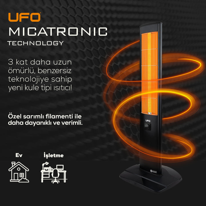 UFO Micatronic 2400 W Kule Tipi Isıtıcı, TermostatlıYesa Home