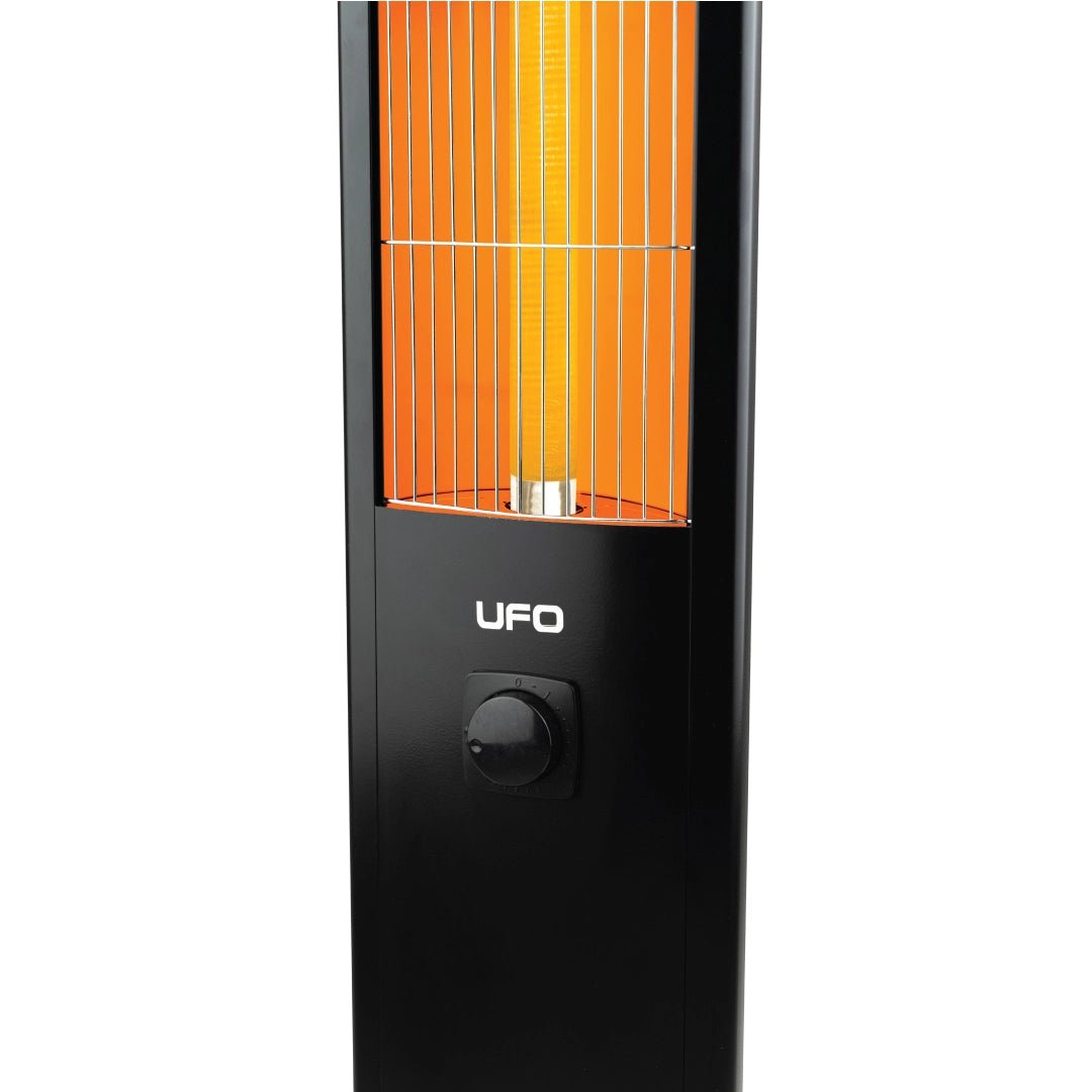 UFO Mikatronik 1900 W Dikey Isıtıcı, Termostatlı, SiyahYesa Home