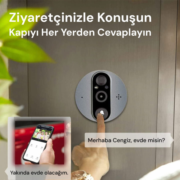 YECO PD - 20 Akıllı Kapı Zili – LCD Ekranlı, Hareket Sensörlü, Mobil UyumluYesa Home
