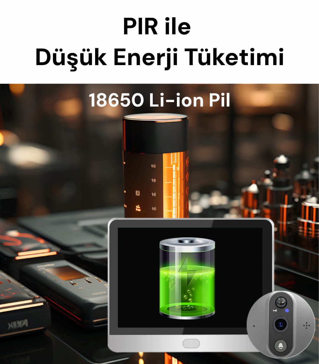 YECO PD - 20 Akıllı Kapı Zili – LCD Ekranlı, Hareket Sensörlü, Mobil UyumluYesa Home